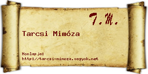 Tarcsi Mimóza névjegykártya