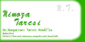 mimoza tarcsi business card